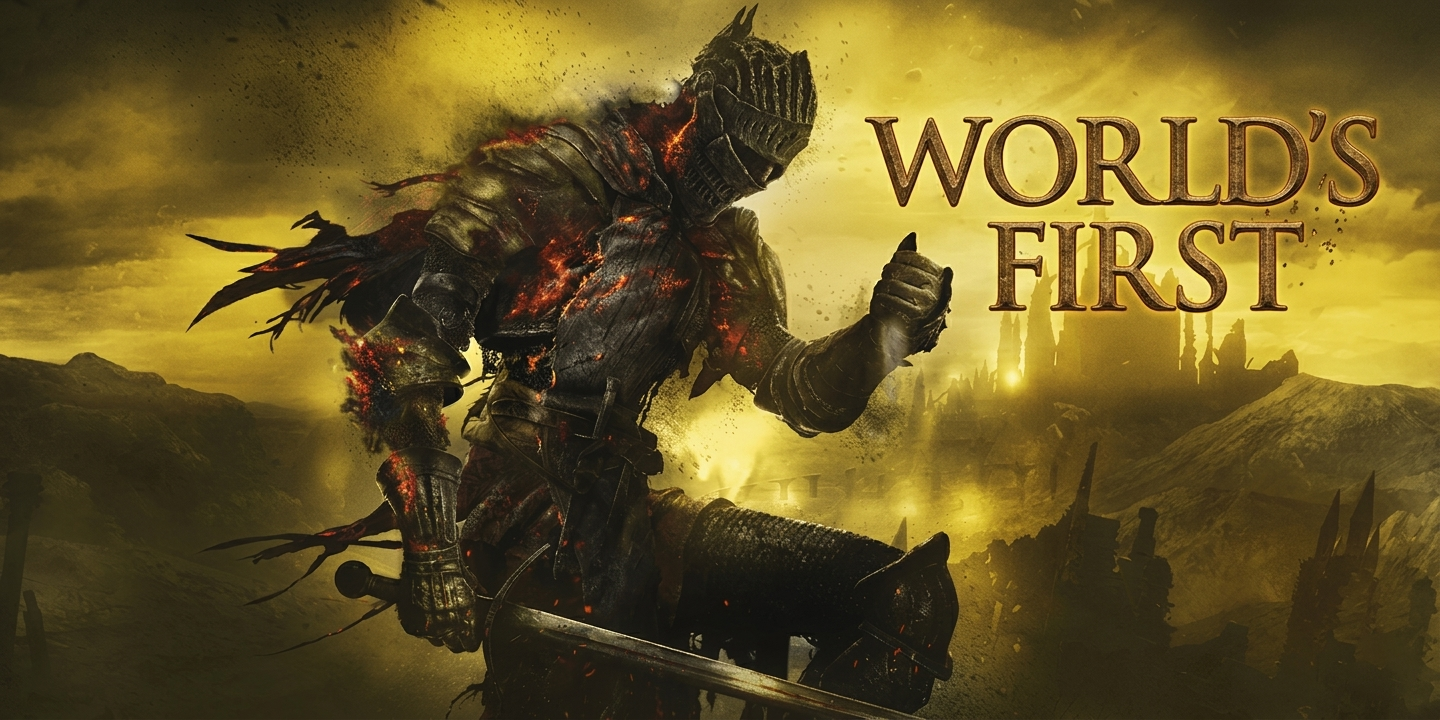 World's First: Dark Souls Lvl 1 Hitless run, (NO DODGE ROLL)
