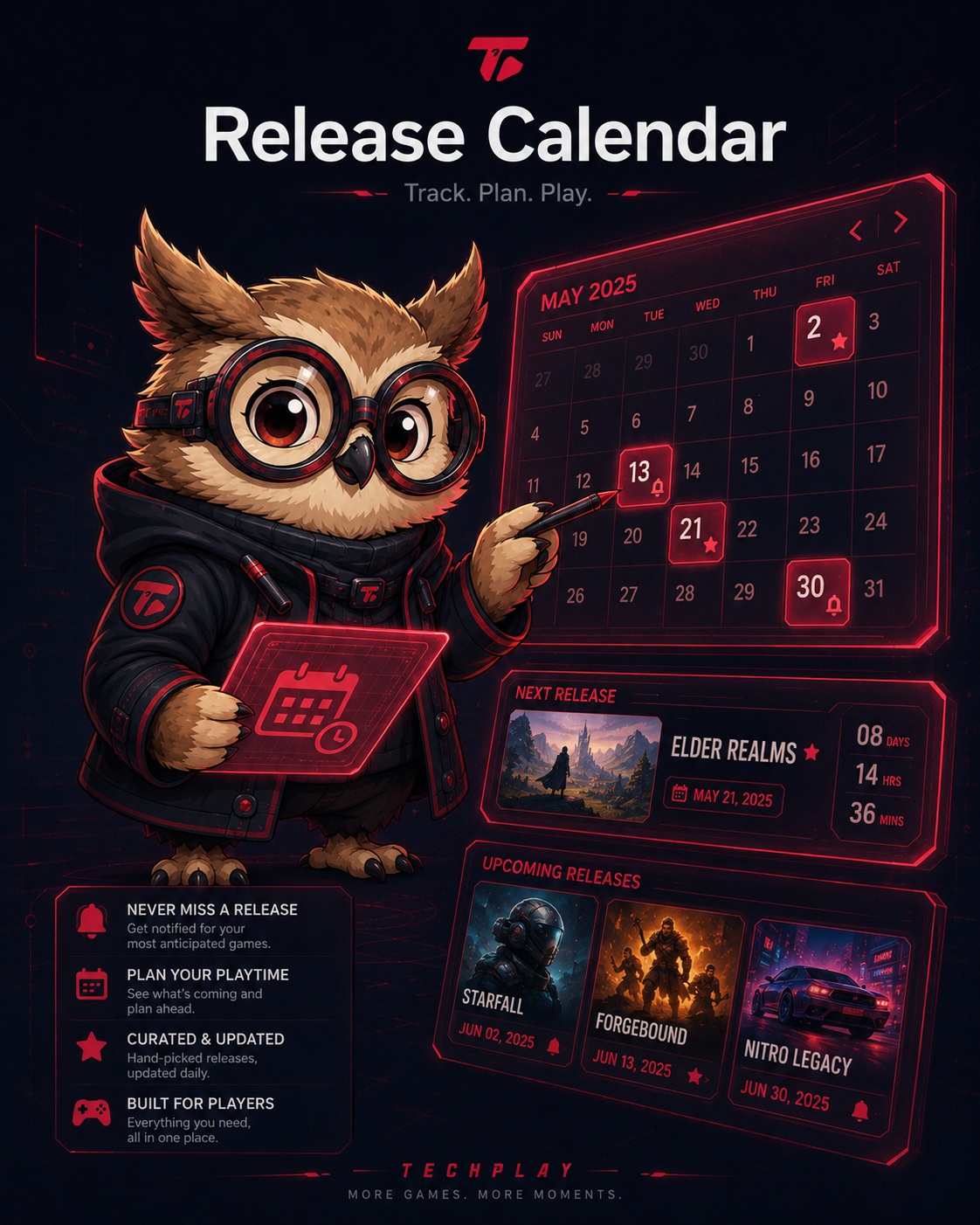 Techplay.gg - release calendar